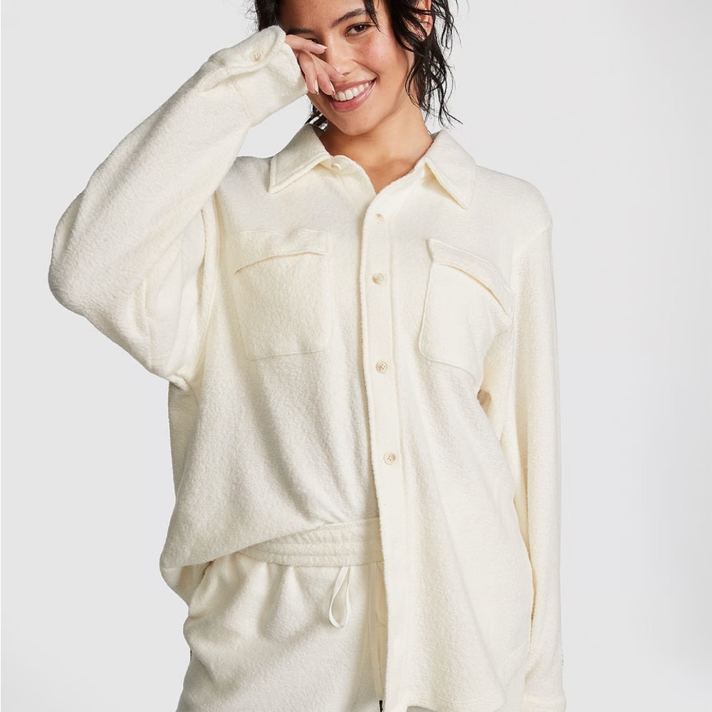 PINK Victoria's Secret Cream Jacket